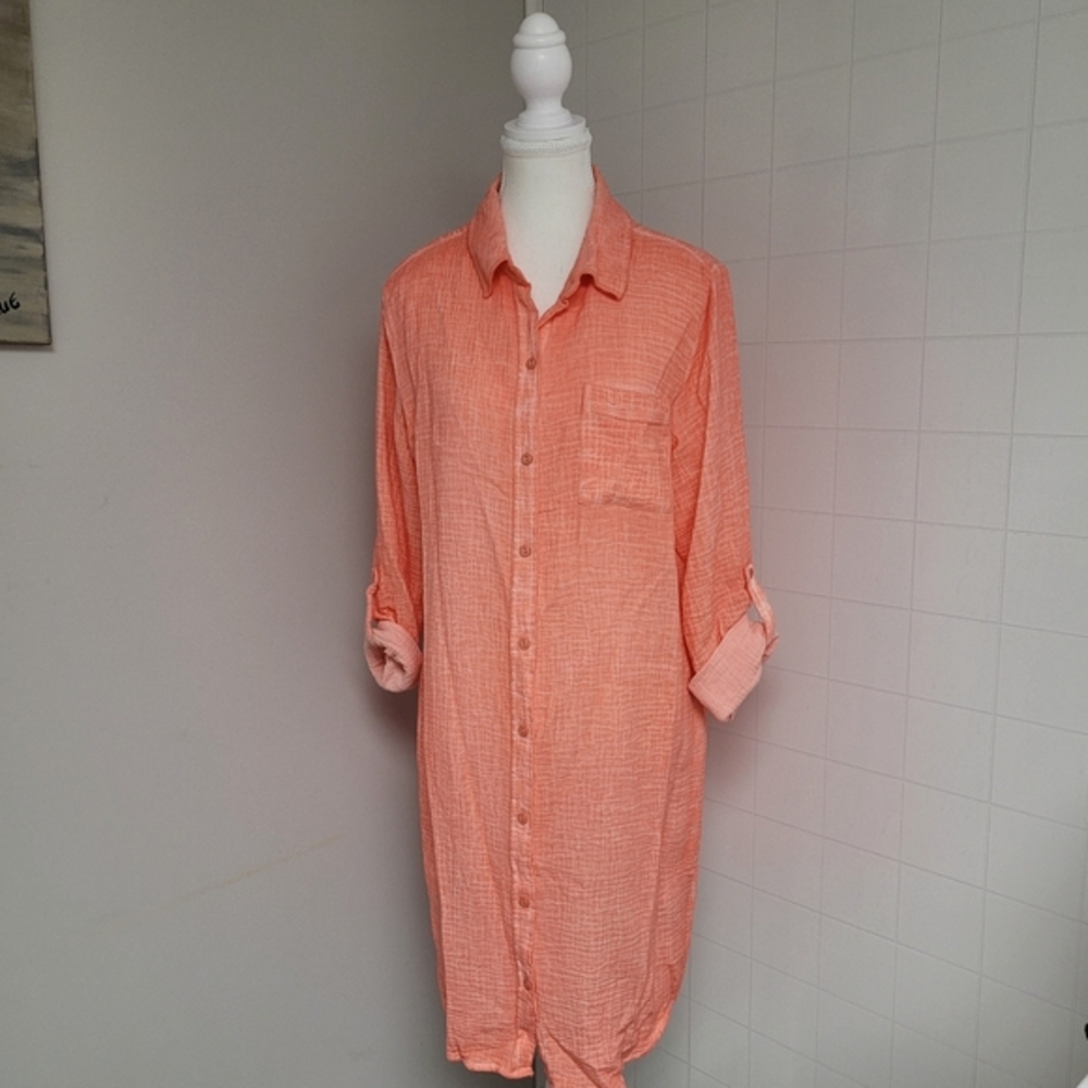 Long Button Front blouse